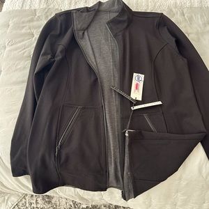 Reversible zip up cardi